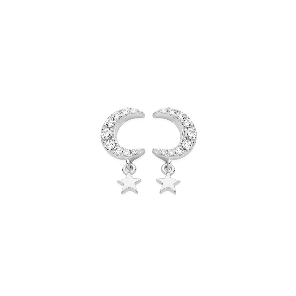 Half moon sales drop earrings