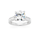 Silver CZ Solitaire Dress Ring