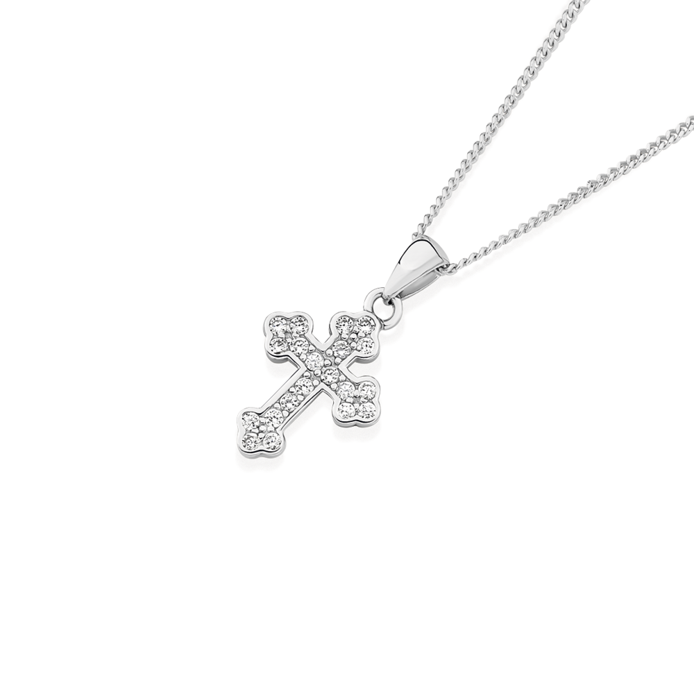 Cz discount cross pendant