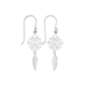 Silver Filigree With Feather Hook Earrings