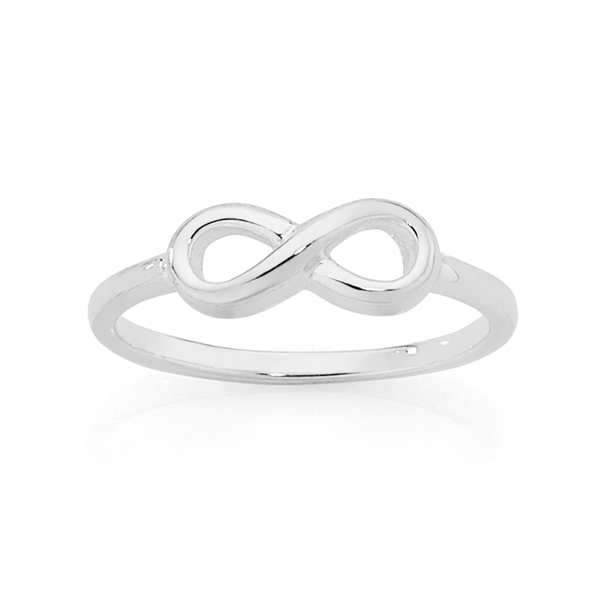 Silver Fine Infinity Tween Ring