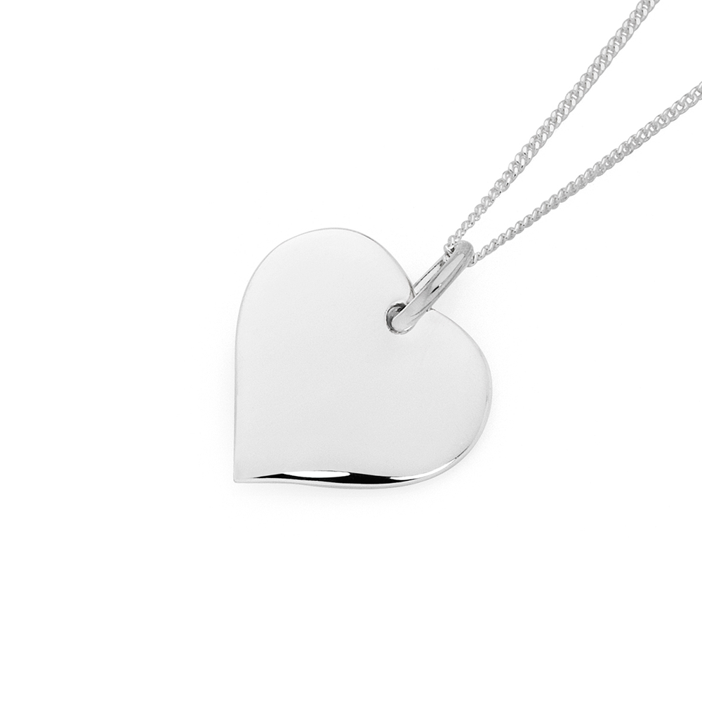 Flat gold shop heart necklace