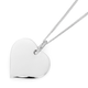 Silver Flat Heart Disc Pendant