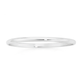 Silver Hollow Half Round Oval Bangle