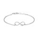 Silver Horizontal Love Infinity Bracelet