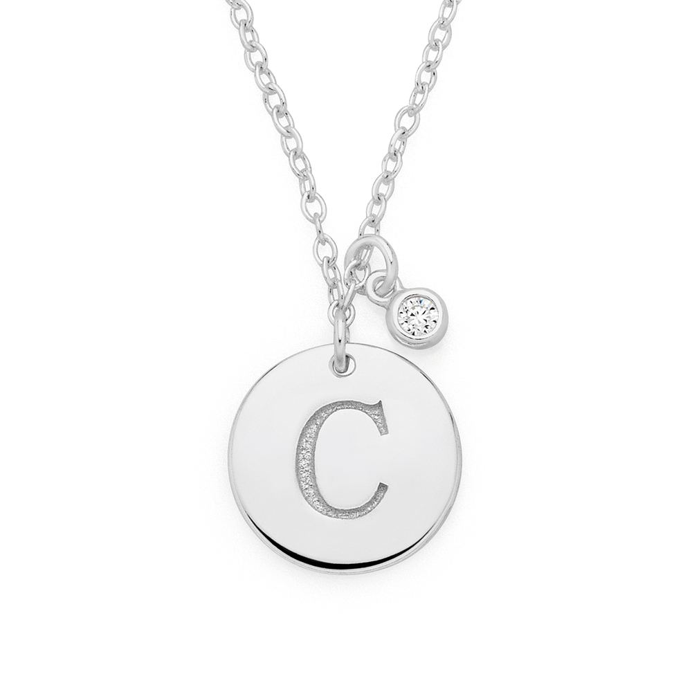 Sterling Silver Letter C Necklace | Avanti Jewellers of Ashbourne