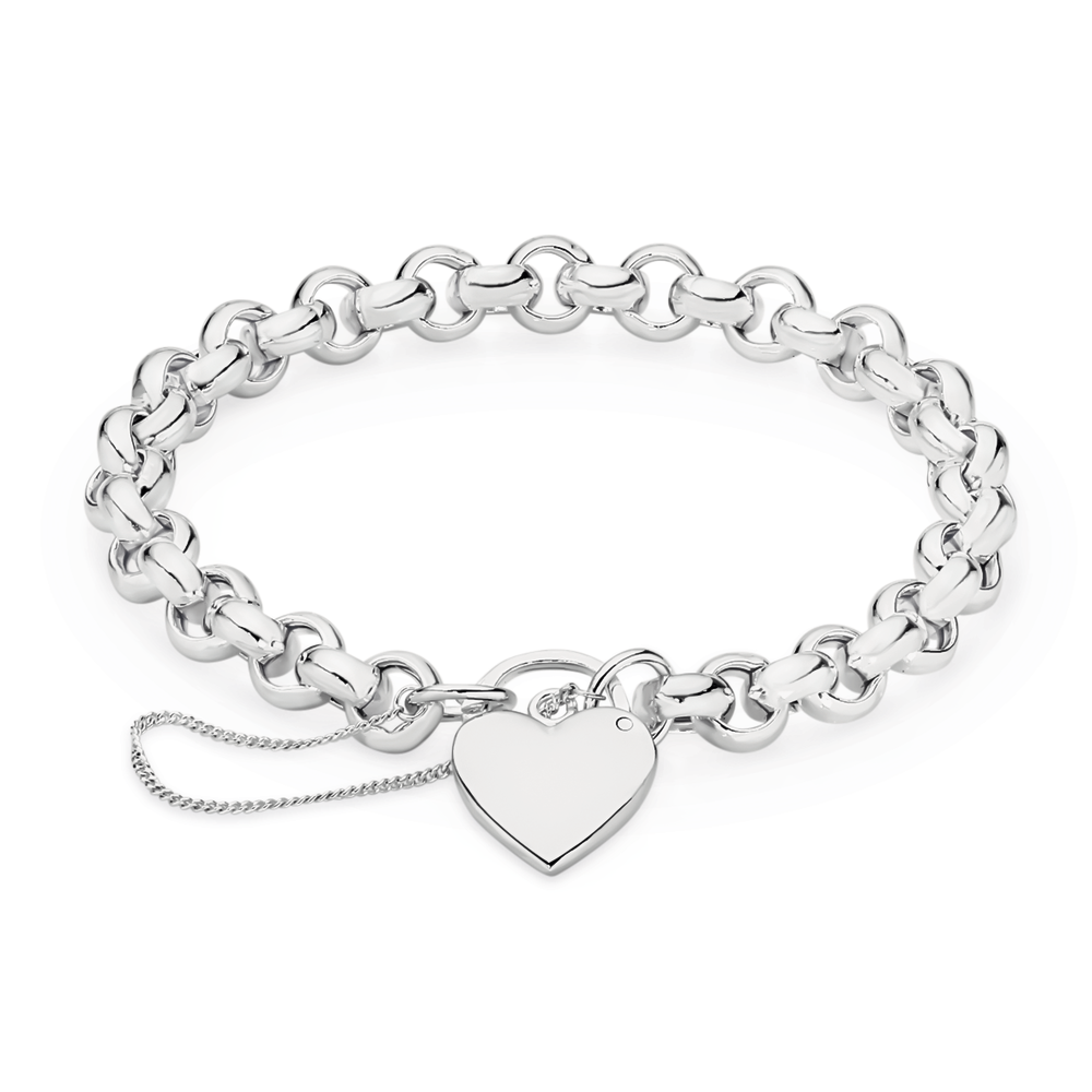 Plain Sterling Silver C-Band Bracelet - Child