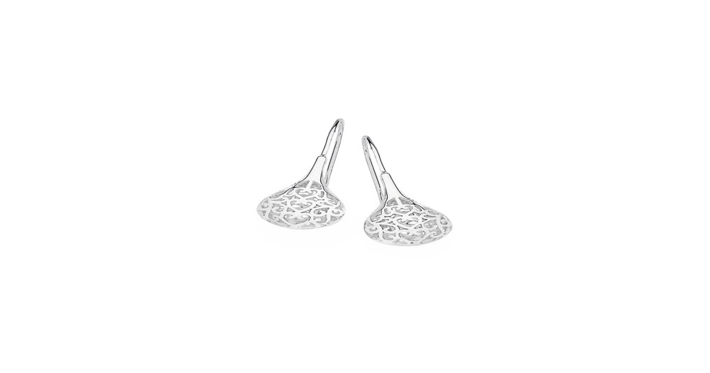 Silver Large Filigree Drop Hook Earrings | Goldmark (AU)