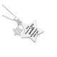 Silver Leave A Little Sparkle Cubic Zirconia Star Disc Message Pendant