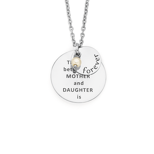 Silver Love Between Mother & Daughter Pendant