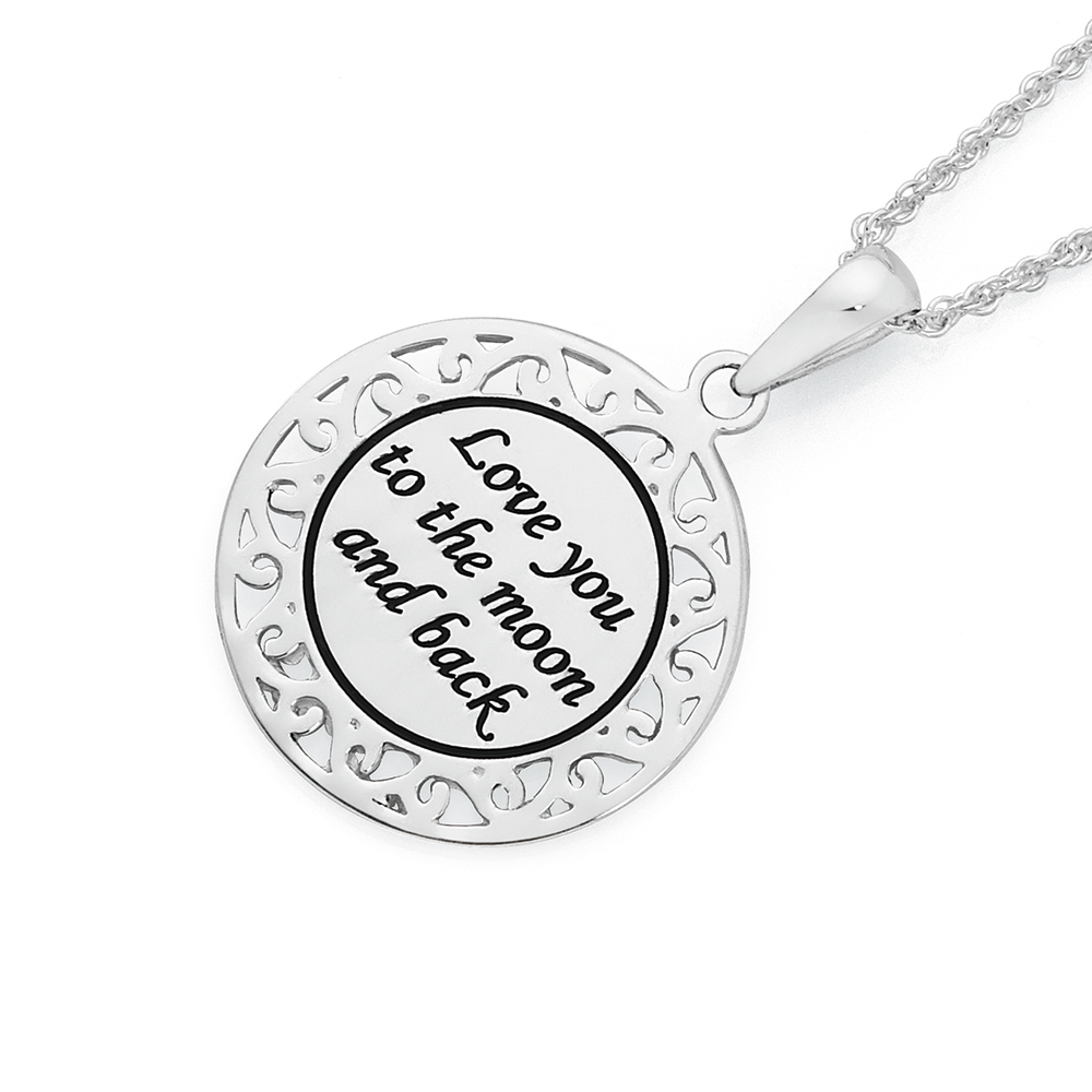Silver Pink Cz Best Friends Forever Heart Pendant in Pink
