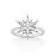Silver Magical Night CZ Twinkling Star Ring