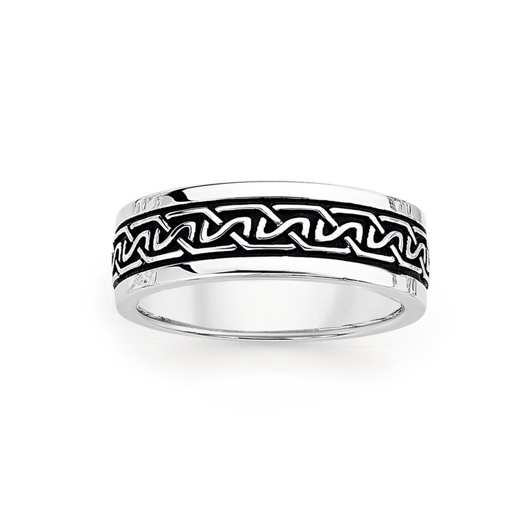 Viking Wedding Rings - Sterling Silver Black Garnet - Viking Wedding Bands  – Relentless Rebels