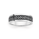 Silver Oxidised Celtic Knot Ring Size W