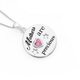 Silver Pink CZ Mothers Are Precious Pendant