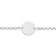 Silver Plain Disc Belcher Bracelet