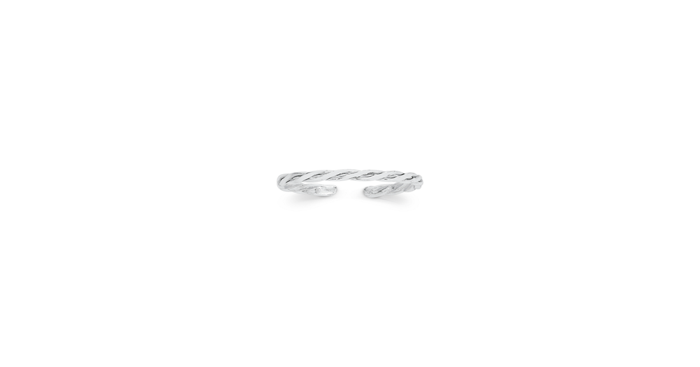 Silver Plait Toe Ring | Goldmark (AU)