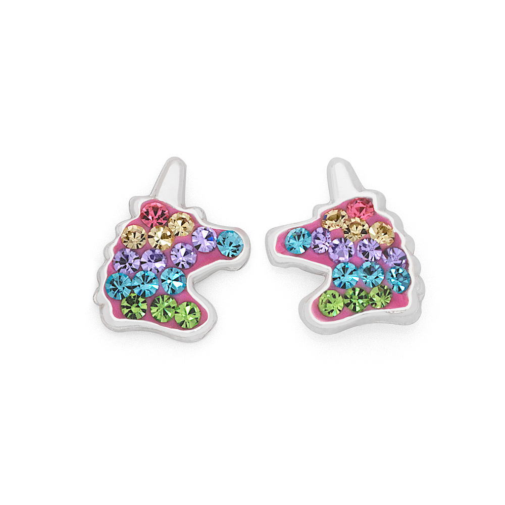 Rainbow crystal outlet stud earrings