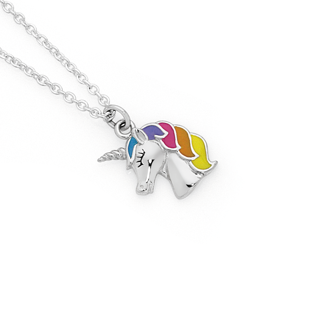 sannidhi Unicorn Pendant Necklace for Women Girls Stone Heart Jewelry  Necklace Plating Metal, Silver Chain Price in India - Buy sannidhi Unicorn  Pendant Necklace for Women Girls Stone Heart Jewelry Necklace Plating