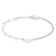 Silver Rope & Long Link Heart Bracelet