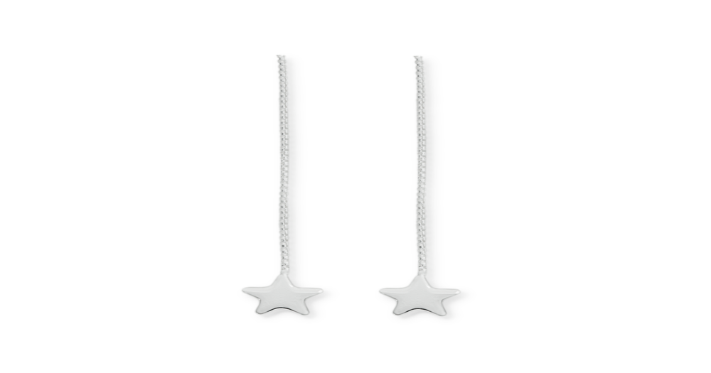 Silver Star Thread Through Earrings Goldmark (AU)