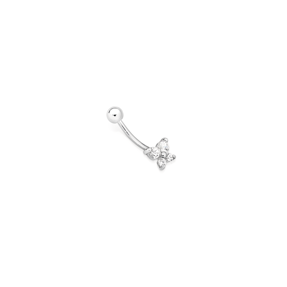 Butterfly discount belly bar