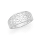 Silver Tapered Filigree Band Ring
