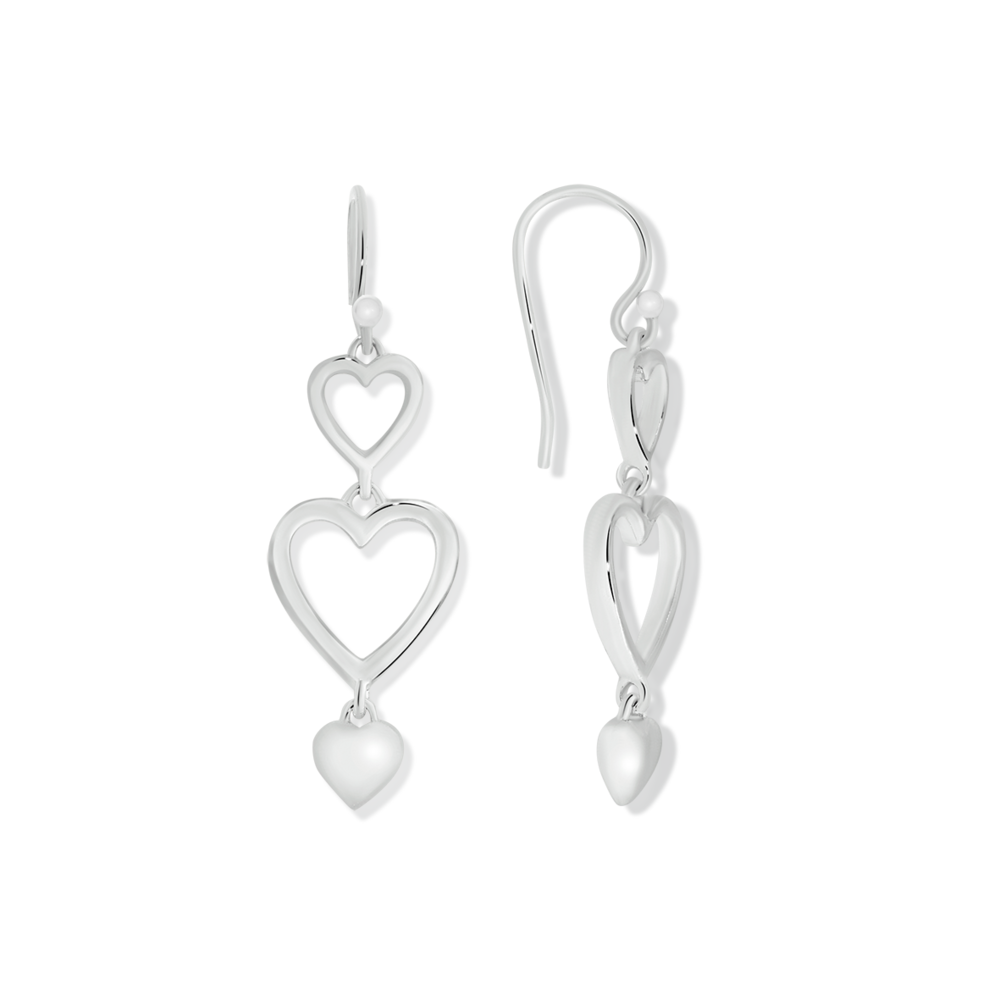 Sterling silver heart shop earrings