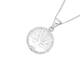 Silver Tree Of Life In CZ Circle Pendant