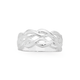 Silver Two Row Entwined Loop Ring Size O