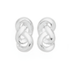 Silver Urban City Knotted Link Stud Earrings