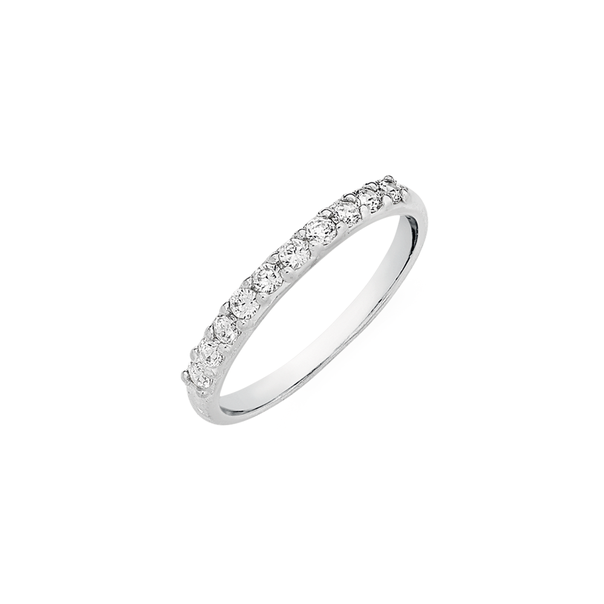Silver White CZ Eternity Ring