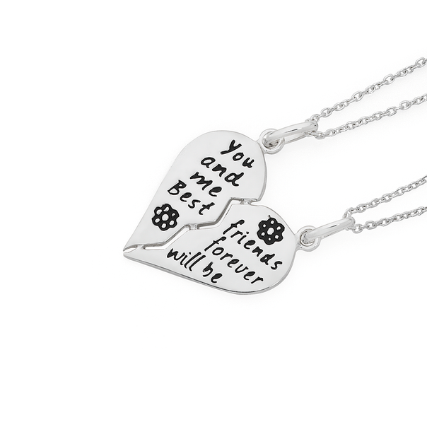 Silver You & Me Best Friends Forever Pendant