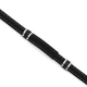 Steel 21cm Black Leather Plait Bracelet