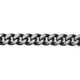 Steel 22cm Oxidised Curb Bracelet