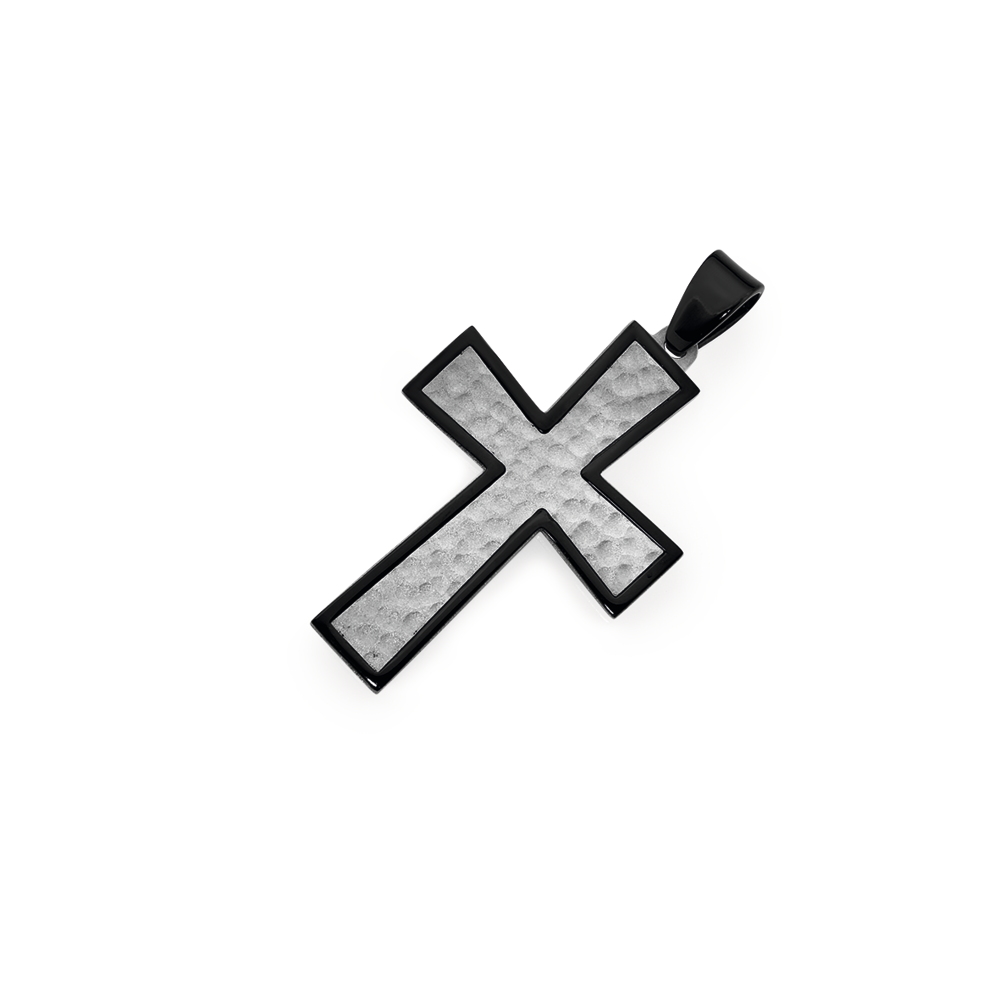 Hammered cross pendant store