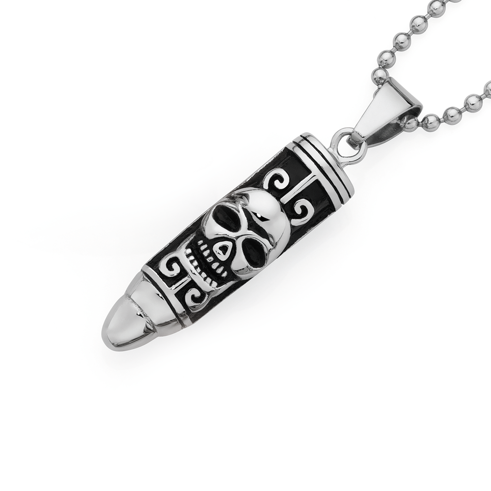 Black bullet necklace deals