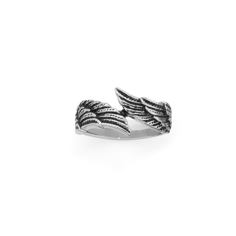 Steel Mythical Wings Wrap Ring Size W Goldmark (AU)