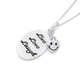 Sterling Silver Oval Live Love Laugh With Smiley Message Pendant